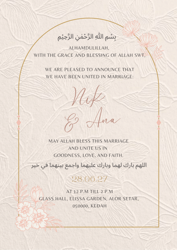 Elegant Marriage Announcement - Image 3