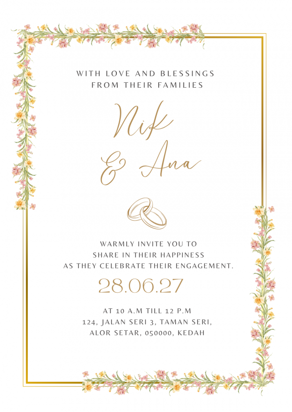 Classic Engagement Card - Image 2