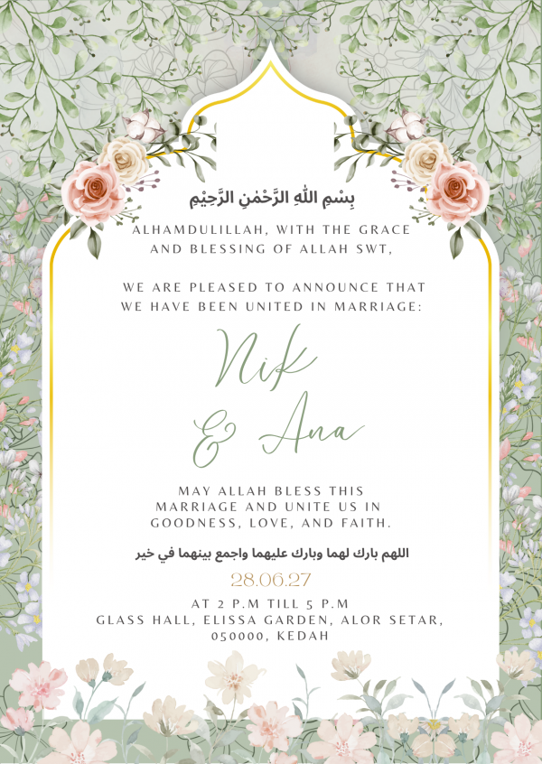 Elegant Marriage Announcement